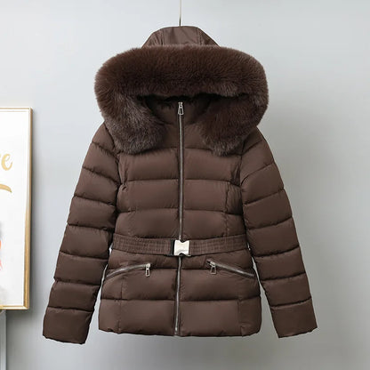 Women's Puffer Jacket Winter Warm Quilted Coat with Hood