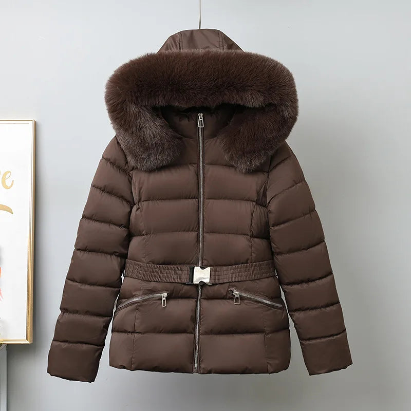 Women's Puffer Jacket Winter Warm Quilted Coat with Hood