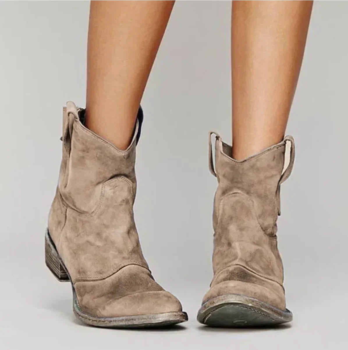 Women's Leather Boots Pointed Toe Western Style Chic Everyday Casual