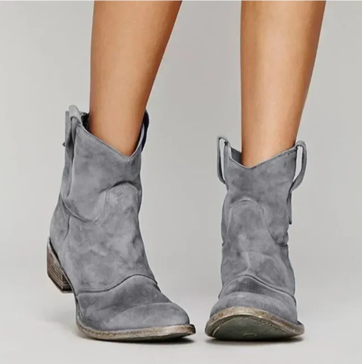 Women's Leather Boots Pointed Toe Western Style Chic Everyday Casual