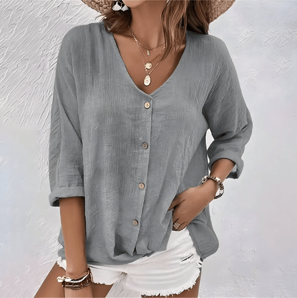 Marcia women's blouse in Grey