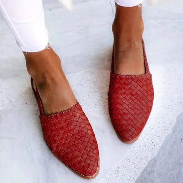 Women's Braided Slingback Ballerinas Spring Casual Flat Shoes