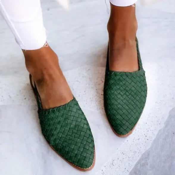Women's Braided Slingback Ballerinas Spring Casual Flat Shoes