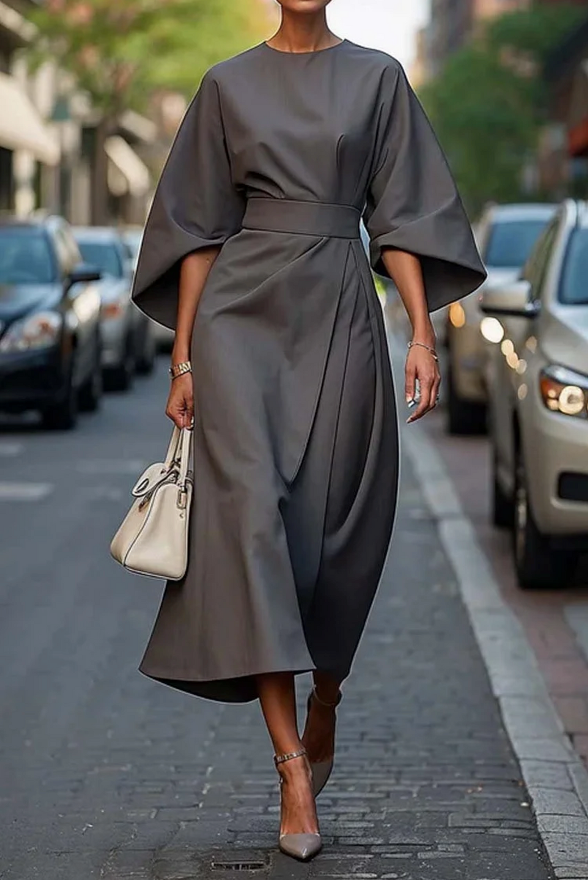 Aria maxi dress in Gray