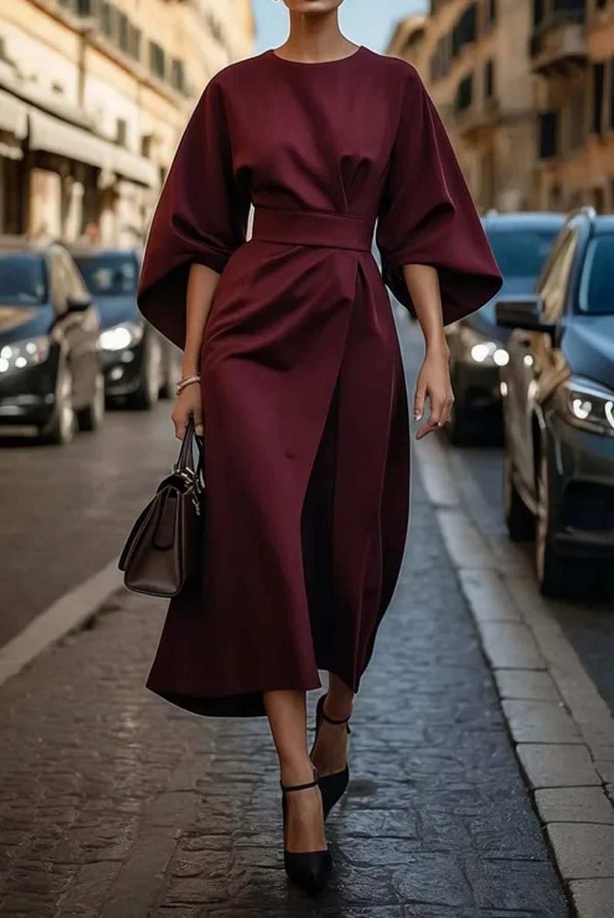 Aria maxi dress in Burgundy
