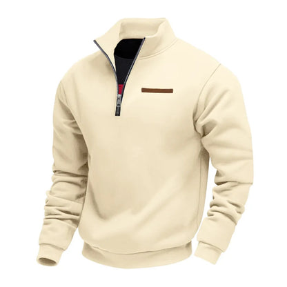 Men's Fleece Quarter-Zip Sweatshirt Casual Pullover Comfortable Everyday