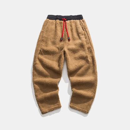 Men's Track Pants Textured Drawstring Waistband Elastic Cuff Casual