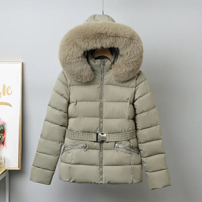Women's Puffer Jacket Winter Warm Quilted Coat with Hood