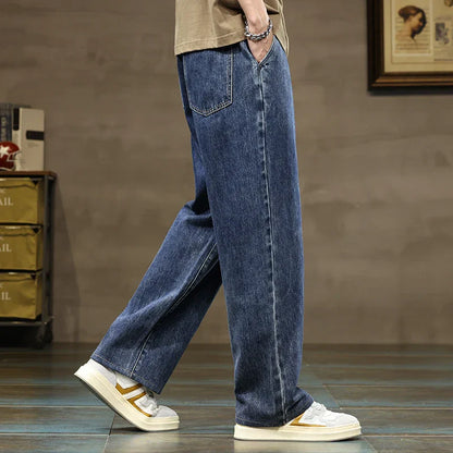 Men's Loose Fit Casual Pants Straight Leg Drawstring Waist Relaxed