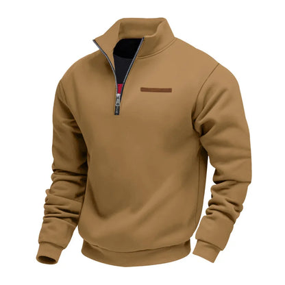 Men's Fleece Quarter-Zip Sweatshirt Casual Pullover Comfortable Everyday