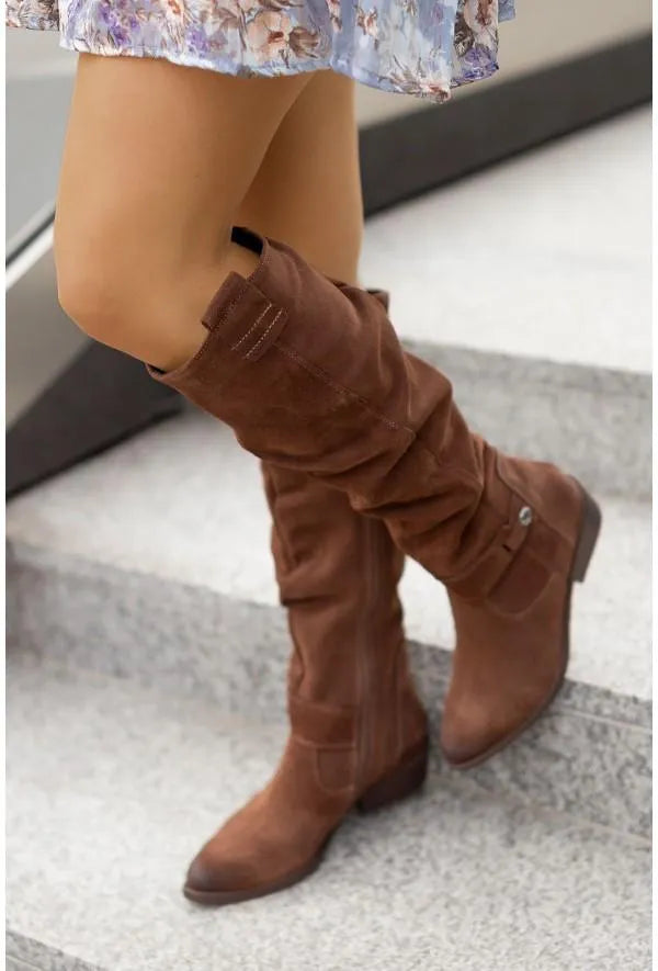 Women's Knee High Boots Block Heel Stable Comfortable Office Casual