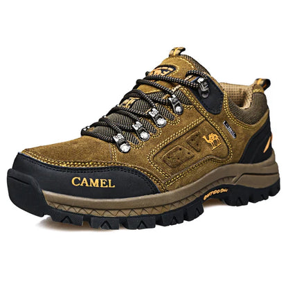 Men's Hiking Boots Lace Up Grip Sole Traction Outdoor Walking Shoes