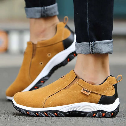 Men's Slip On Hiking Shoes Lightweight Tread Sole Everyday Walking
