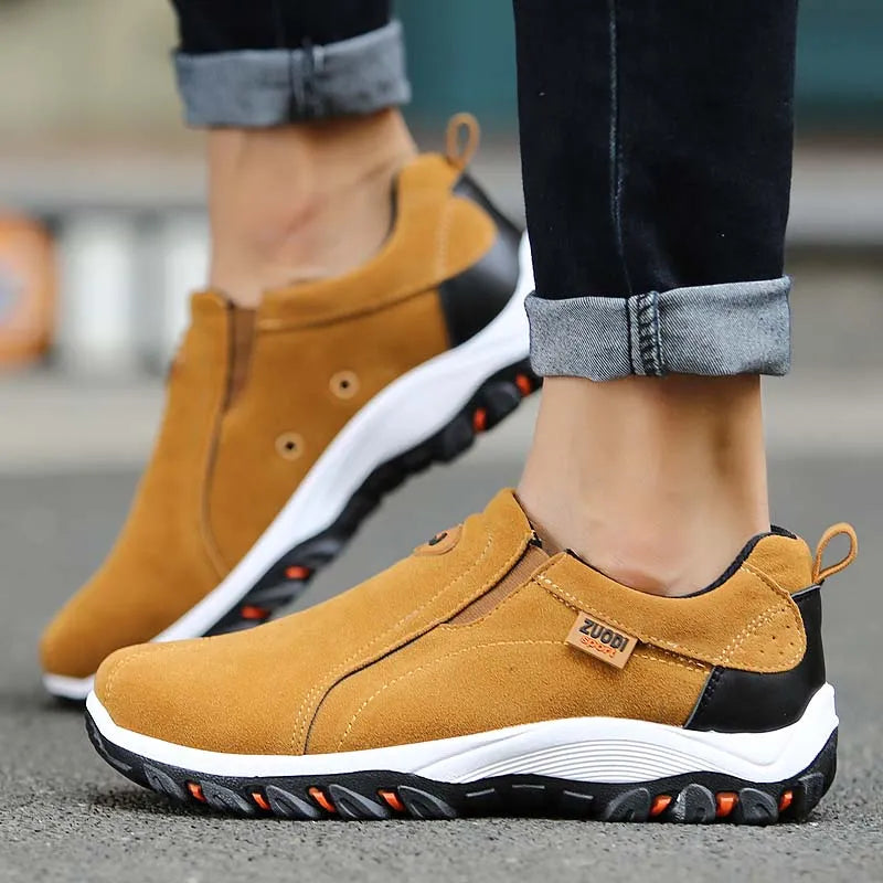 Men's Slip On Hiking Shoes Lightweight Tread Sole Everyday Walking