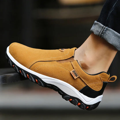 Men's Slip On Hiking Shoes Lightweight Tread Sole Everyday Walking