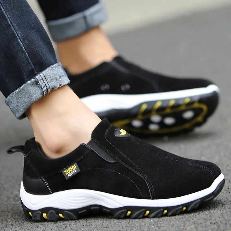 Men's Slip On Hiking Shoes Lightweight Tread Sole Everyday Walking