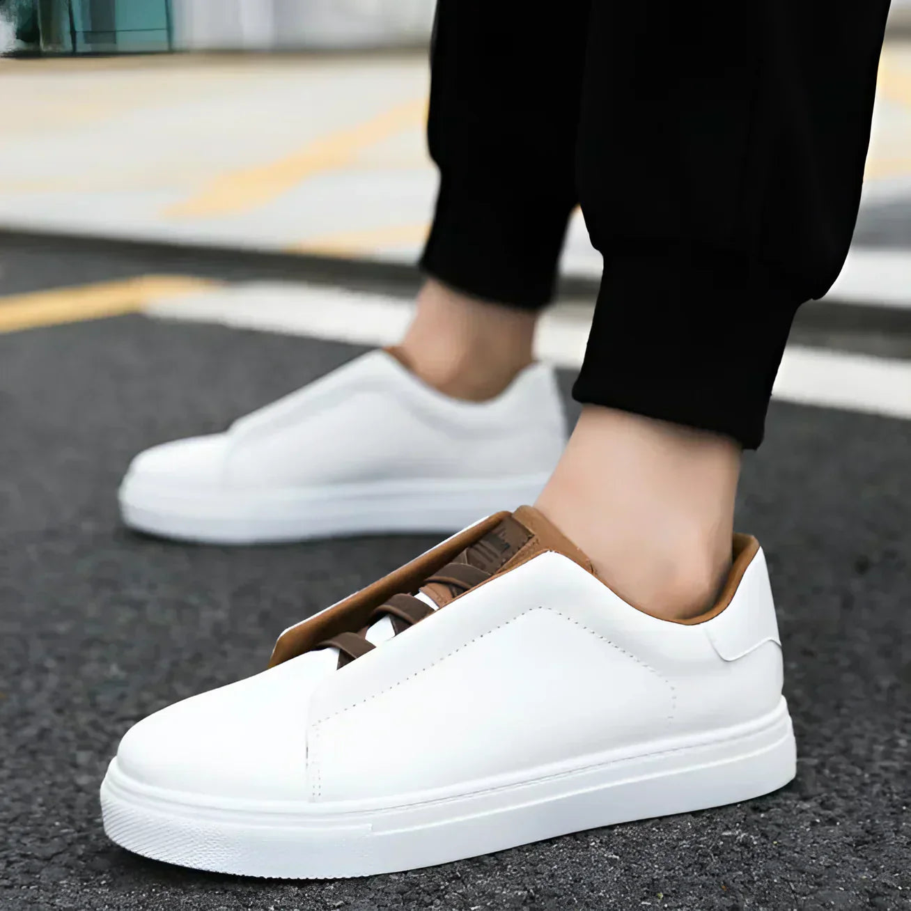 Men's Sneaker Shoes Casual Comfortable Everyday Trainers Black White Navy