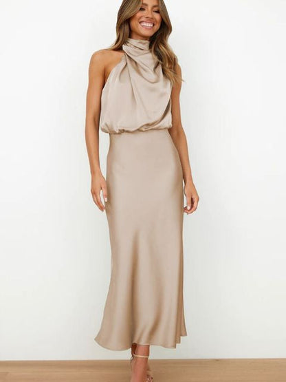 Women's Midi Dress in Khaki