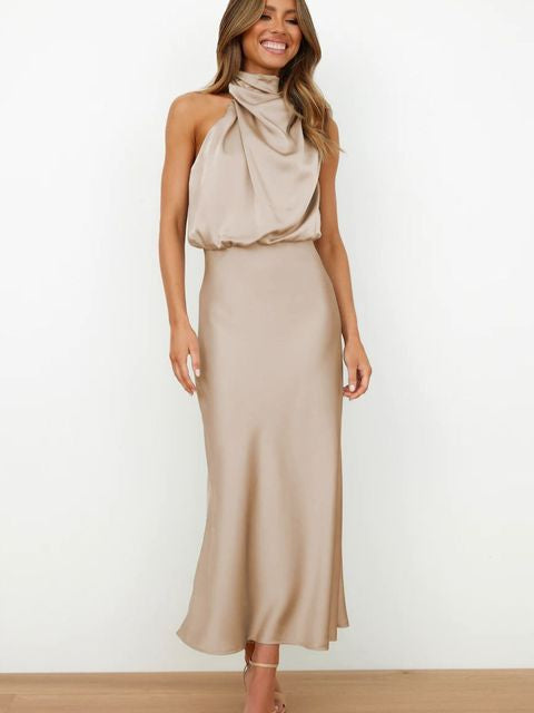 Women's Midi Dress in Khaki