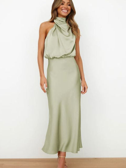 Women's Midi Dress in Light Green