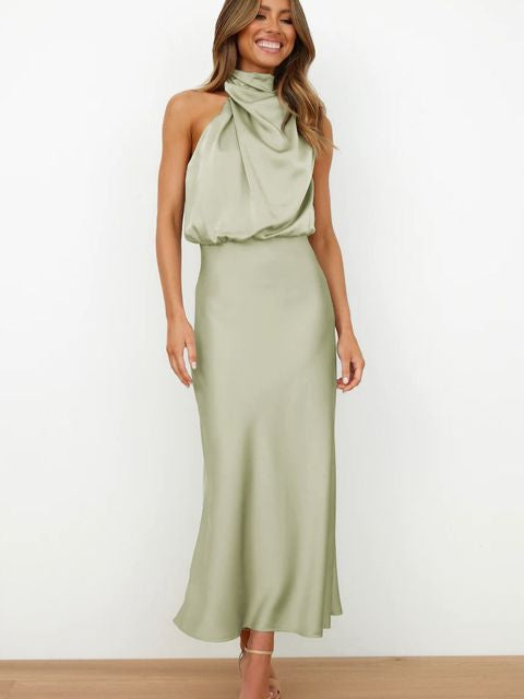 Women's Midi Dress in Light Green