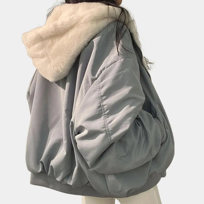 Women's Short Hooded Winter Jacket Padded Warm Insulated Ladies Puffer Coat Casual Everyday Cold Weather Windproof Stylish Outerwear-2