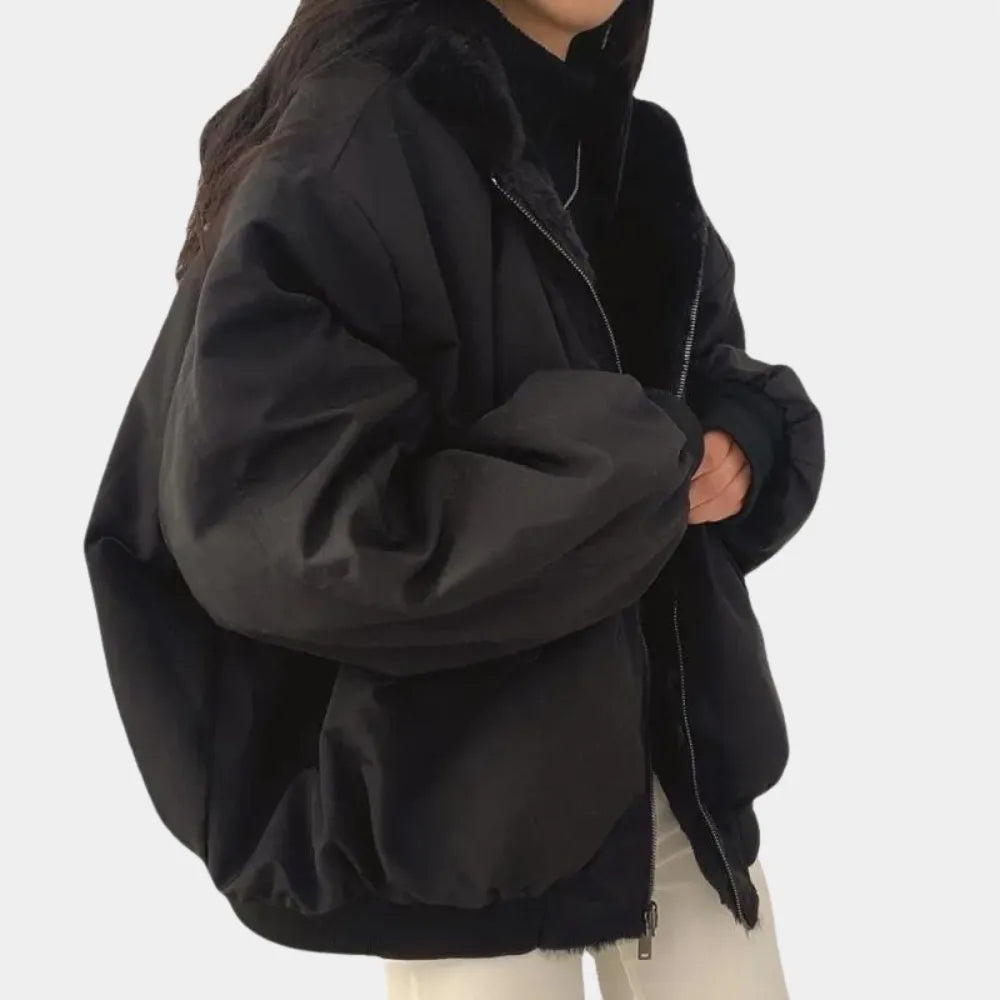 Women's Short Hooded Winter Jacket Padded Warm Insulated Ladies Puffer Coat Casual Everyday Cold Weather Windproof Stylish Outerwear-4