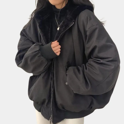 Women's Short Hooded Winter Jacket Padded Warm Insulated Ladies Puffer Coat Casual Everyday Cold Weather Windproof Stylish Outerwear-5