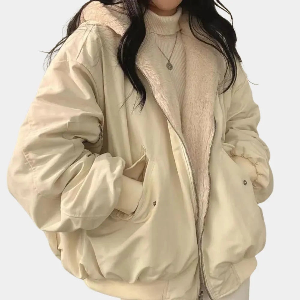 Women's Short Hooded Winter Jacket Padded Warm Insulated Ladies Puffer Coat Casual Everyday Cold Weather Windproof Stylish Outerwear-6
