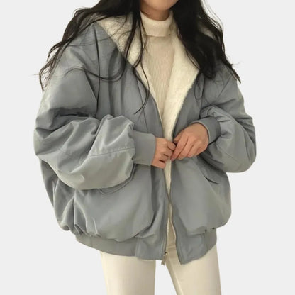 Women's Short Hooded Winter Jacket Padded Warm Insulated Ladies Puffer Coat Casual Everyday Cold Weather Windproof Stylish Outerwear-1