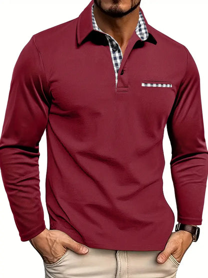 Charel | Long Sleeve Polo Shirt for Men – Stylish and Versatile-1