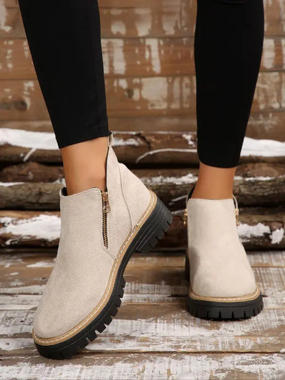 Urban Boots Women Waterproof Leather Durable Everyday Casual Comfort