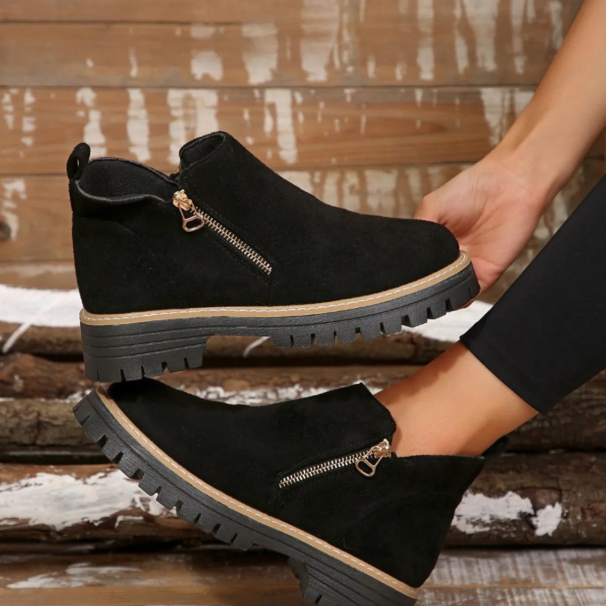 Urban Boots Women Waterproof Leather Durable Everyday Casual Comfort