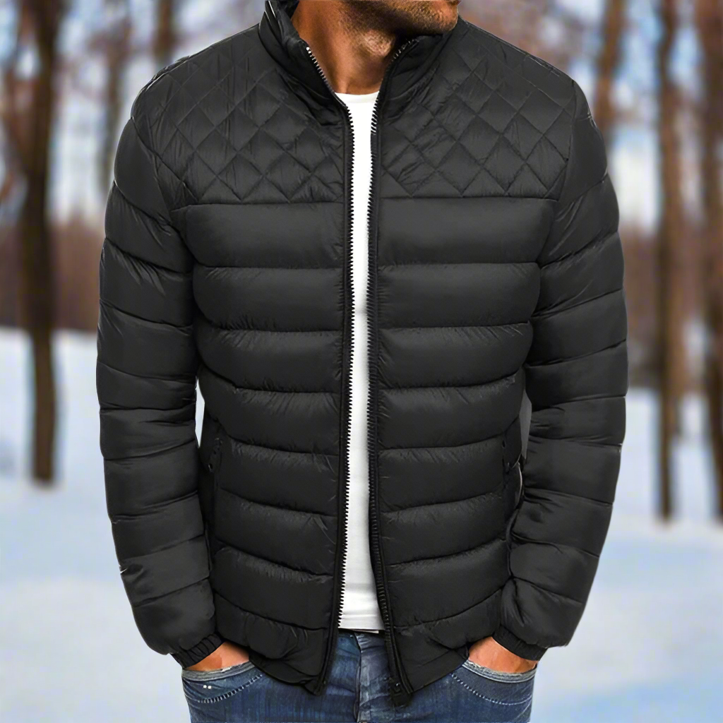 Men's Quilted Puffer Jacket Lightweight Warm Casual Everyday Coat