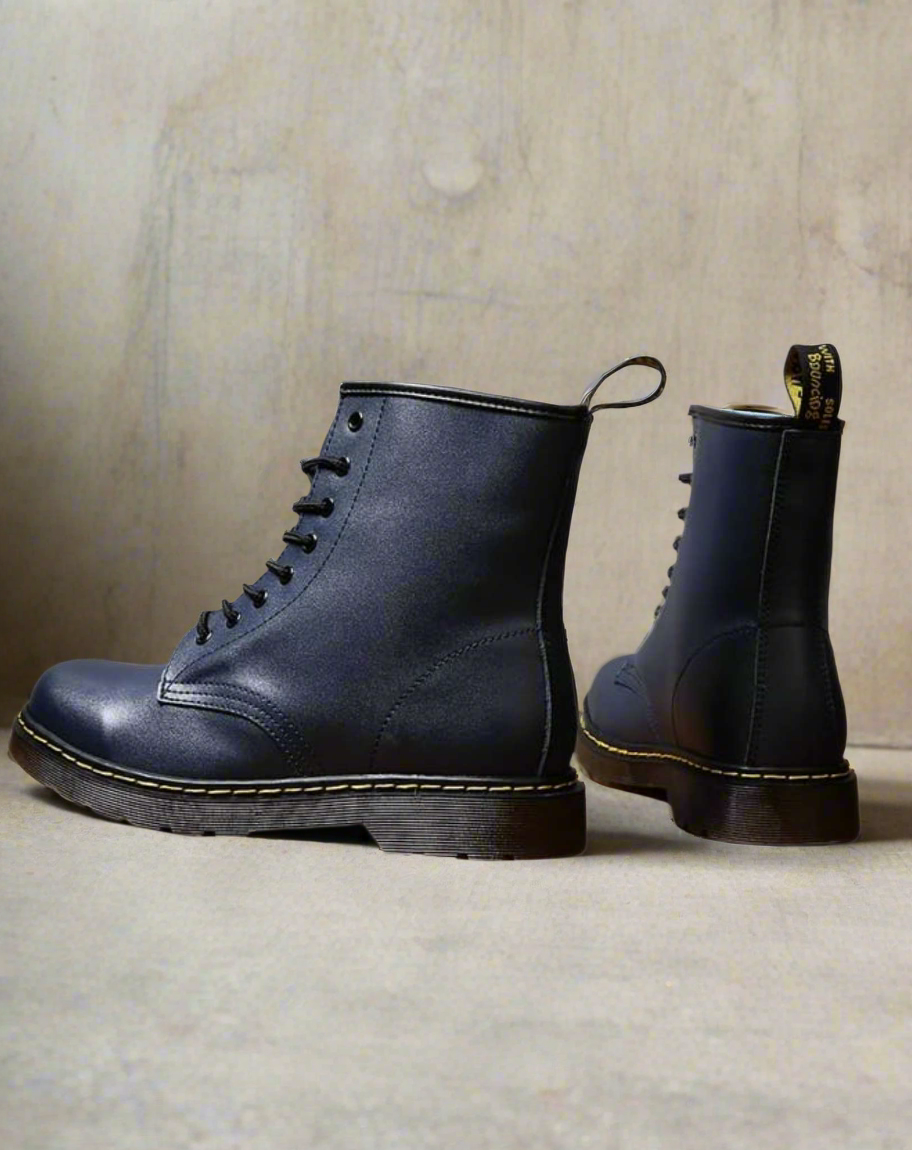 Women's Leather Winter Boots High Warm Casual Everyday Lace-Up