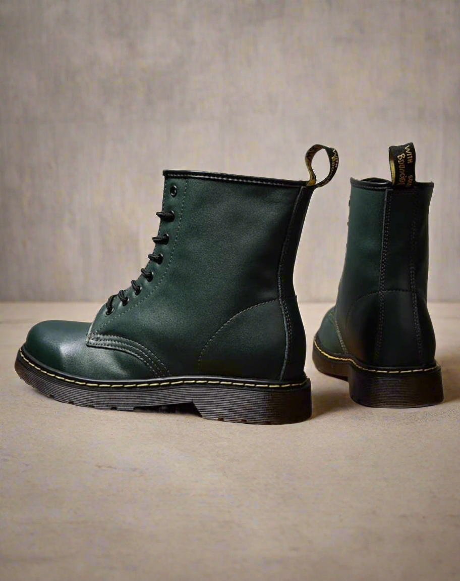 Women's Leather Winter Boots High Warm Casual Everyday Lace-Up
