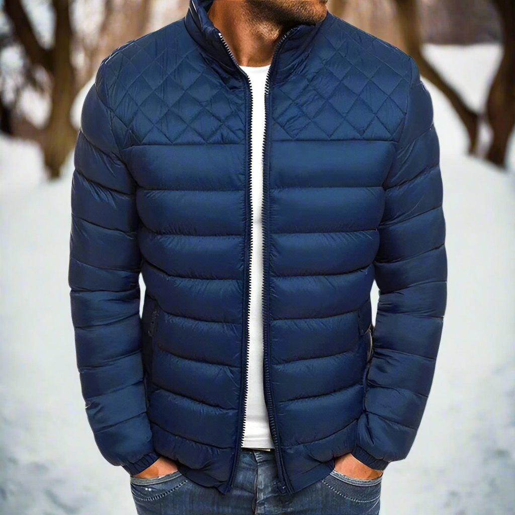 Men's Quilted Puffer Jacket Lightweight Warm Casual Everyday Coat