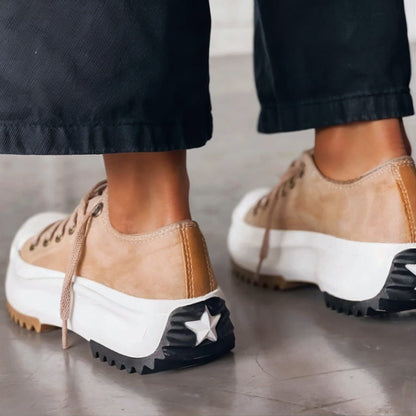 Women's Comfortable Sneaker Thick Heel Stable Everyday Casual Work Shoes
