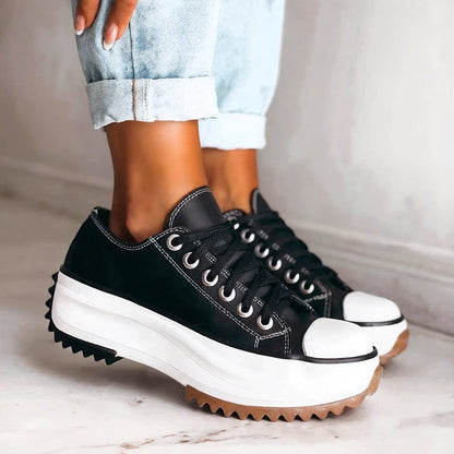 Women's Comfortable Sneaker Thick Heel Stable Everyday Casual Work Shoes