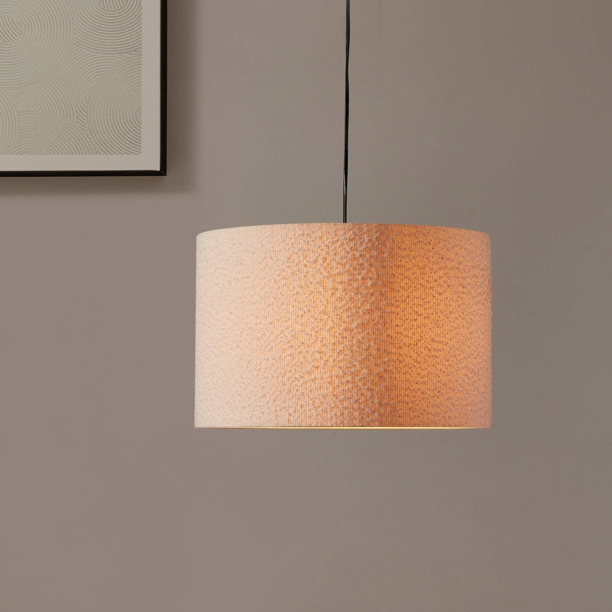 Boucle Ceiling Shade Ecru - Soft Textured Light Shade for Cozy Ambience