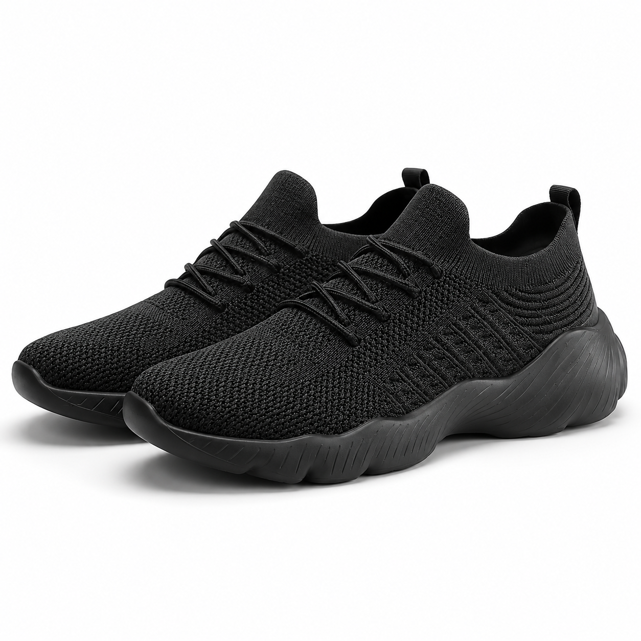 Orthopedic Sneakers Knit Mesh Lace-Up Flexible Cushioned Sole Everyday Comfort