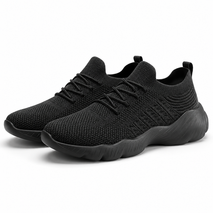 Orthopedic Sneakers Knit Mesh Lace-Up Flexible Cushioned Sole Everyday Comfort