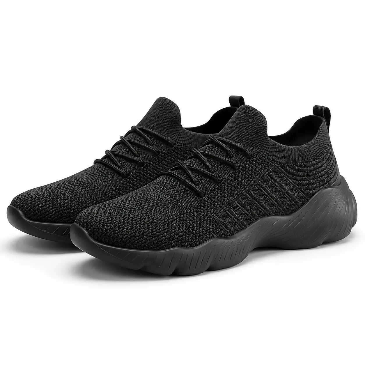 Orthopedic Sneakers Knit Mesh Lace-Up Flexible Cushioned Sole Everyday Comfort