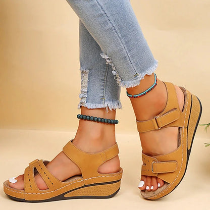 Women's Wedge Sandals Comfortable Everyday Casual Strappy Footwear