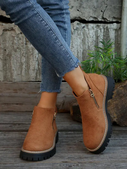 Urban Boots Women Waterproof Leather Durable Everyday Casual Comfort