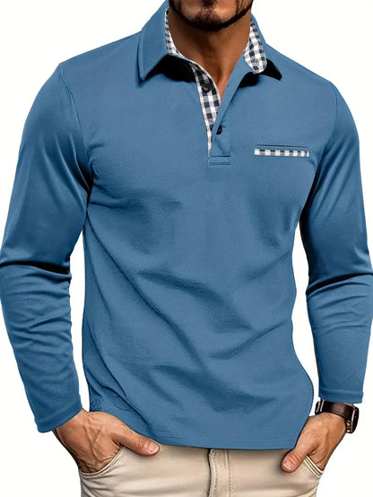 Charel | Long Sleeve Polo Shirt for Men – Stylish and Versatile-4