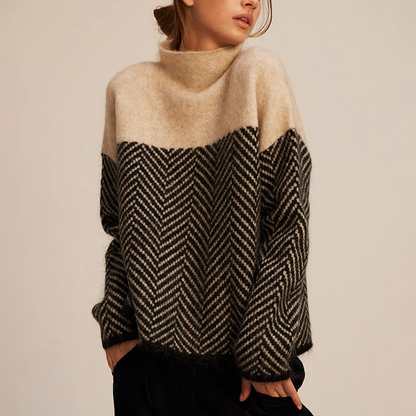 Women's Turtleneck Jumper Warm Cosy Winter Casual Crew Neck Knit