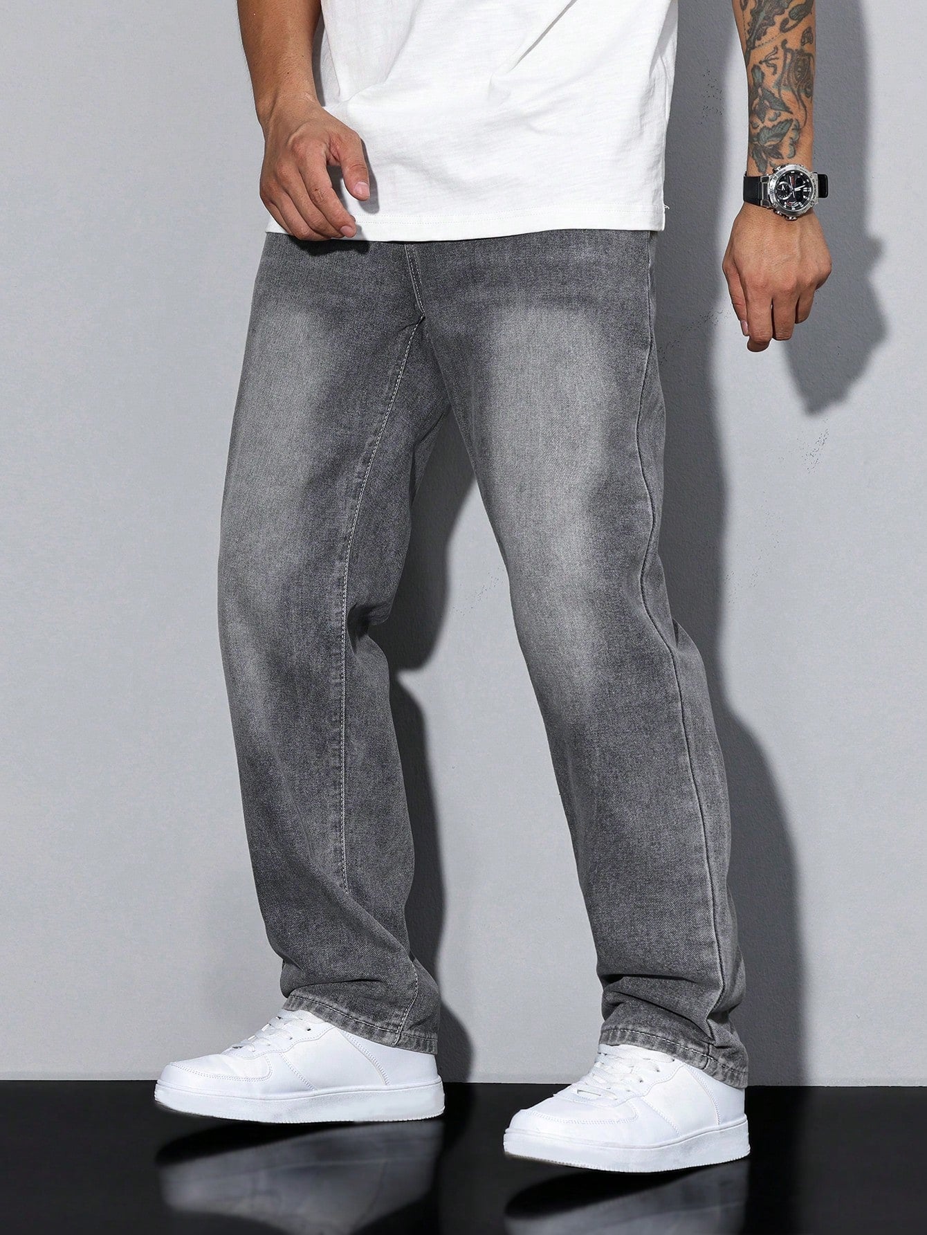 Men's Wide Leg Jeans Casual Winter Style Relaxed Fit Comfortable