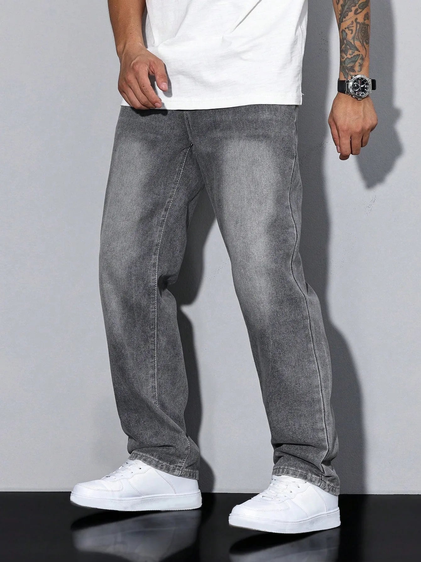 Men's Wide Leg Jeans Casual Winter Style Relaxed Fit Comfortable