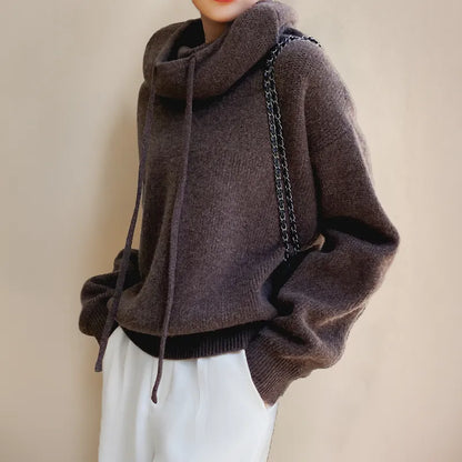 Women's Fleece Winter Hoodie – Warm Relaxed-Fit Drawstring Pullover